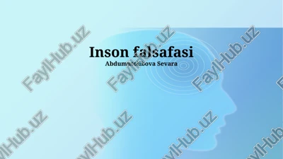 inson falsafasi — PPTX