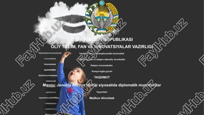 janubiy koreya tashqi siyosatida diplomatik muzokaralar — PPTX