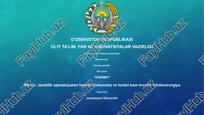 jarohlik operatsiyalari haqida tushuncha va turlari kam invaziv kardioxirurgiya — PPTX