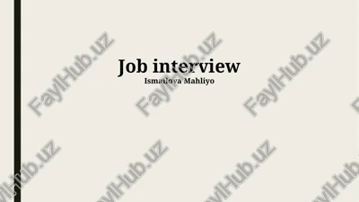 job interview — PPTX
