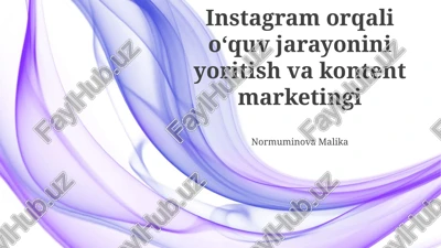 instagram orqali ta'lim — PPTX