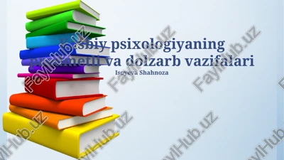 professional psixologiyaning predmeti va vazifalari — PPTX