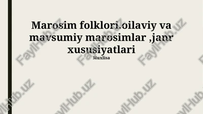 marosim folklori — PPTX