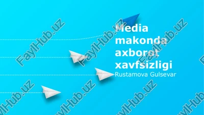 media axborot xavfsizligi — PPTX