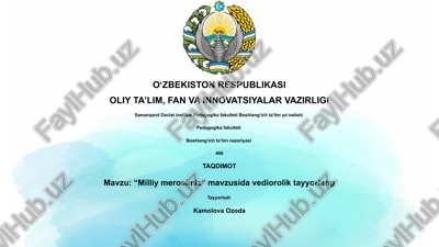 milliy merosimiz — PPTX