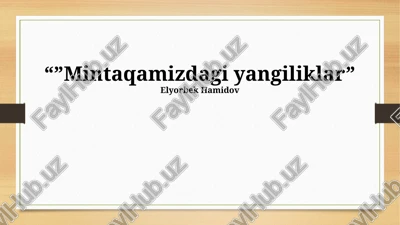 siyosat va hukumat yangiliklari — PPTX