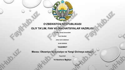 okeaniya meloneziya va yangi givineya xalqlari — PPTX