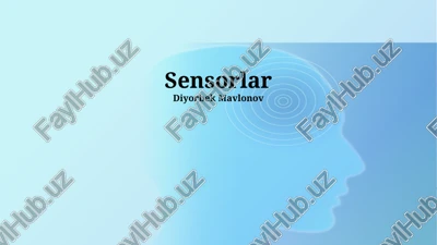 sensorlar — PPTX