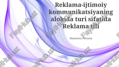 reklama tili — PPTX
