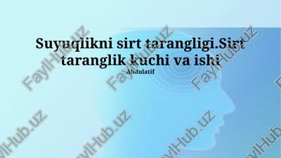 sirt taranglik — PPTX