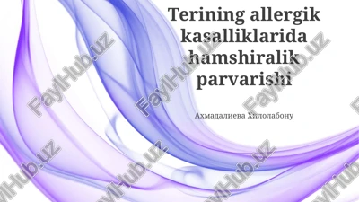 allergik teri kasalliklari: asosiy tushunchalar va diagnostika — PPTX