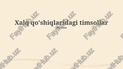 folklor qo'shiqlaridagi timsollar — PPTX