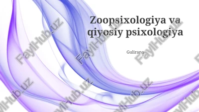 zoopsixologiya va qiyosiy psixologiya — PPTX