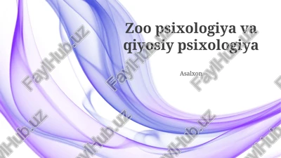 zoo psixologiya va qiyosiy psixologiya — PPTX