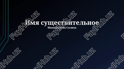 imya sushestvitelnoe — PPTX