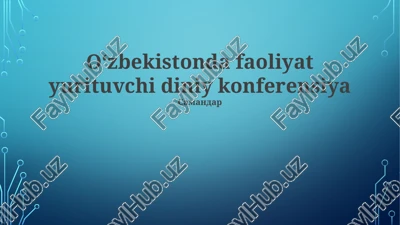 diniy konferensiya — PPTX