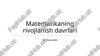 bobil matematikasi — PPTX