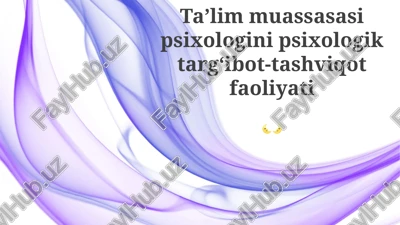 erta aralashuv va profilaktika dasturlari — PPTX