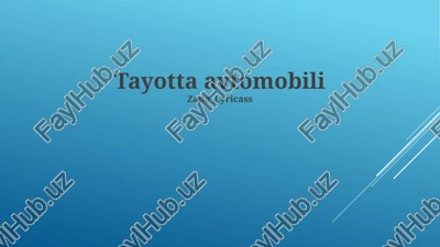 tayotta avtomobili — PPTX