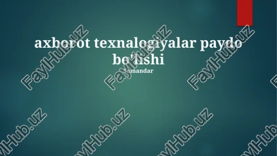 tranzistor inqilobi va integrallashgan mikrosxemalar — PPTX