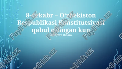 o'zbekiston konstitutsiyasi — PPTX