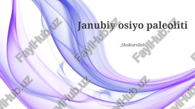 janubiy osiyo paleoliti — PPTX