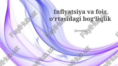 inflyatsiya va foiz oʻrtasidagi bogʻliqlik — PPTX