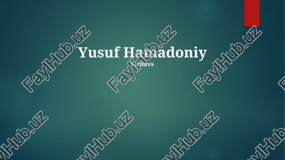 yusuf hamadoniy — PPTX