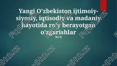 o'zbekiston yaimi 2017-2022 — PPTX