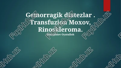 rinoskleroma: tashxis va davolash — PPTX