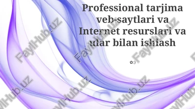 professional tarjima veb-saytlari va internet resurslari — PPTX