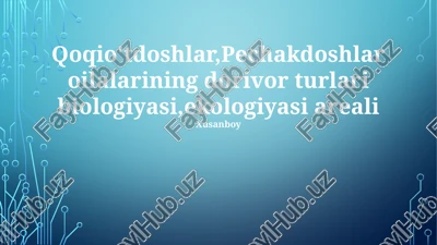 dori vositalari va geografik tarqalish — PPTX