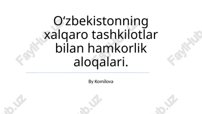 xavfsizlik diplomatiyasi — PPTX