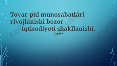 bozor iqtisodiyoti — PPTX