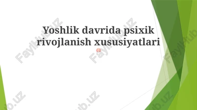kognitiv rivojlanish — PPTX