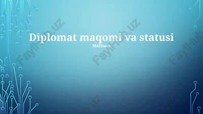 diplomat maqomi va statusi — PPTX