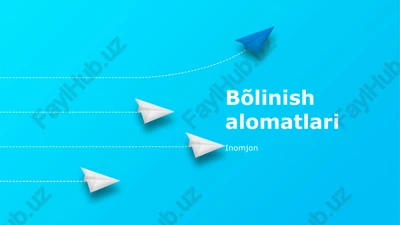 bõlinish alomatlari — PPTX