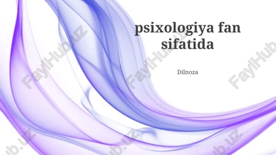 psixologiya fan sifatida — PPTX
