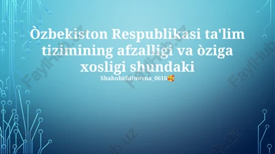 boy tarixiy merosi va zamonaviy islohotlar — PPTX