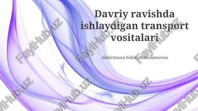 transport vositalari uchun real - vaqtida monitoring tizimi — PPTX