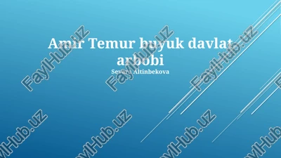 amir temur buyuk davlat arbobi — PPTX