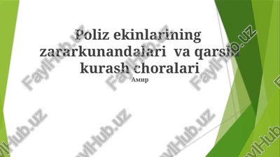 zararkunandalarga integratsiyalashgan yondashuv — PPTX