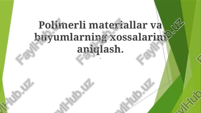 polimer fanlari — PPTX