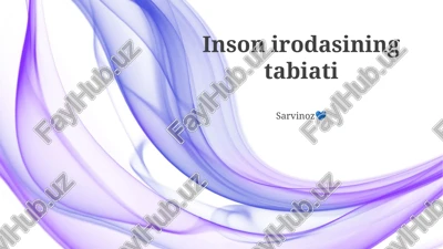 inson irodasining tabiati — PPTX