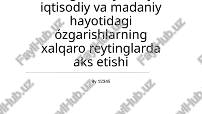 madaniy ta'sir va xalqaro qabul — PPTX