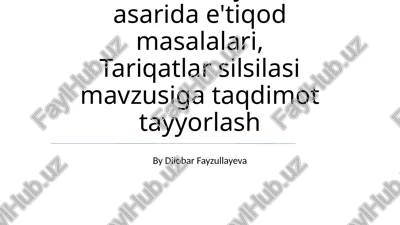 sabot ul ojizin asarida — PPTX