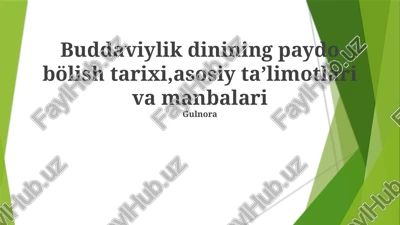 tarixiy budda va erta buddizm — PPTX