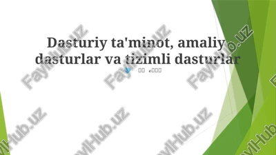dasturiy ta'minot — PPTX