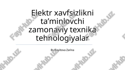 zamonaviy xavfsizlik texnologiyalari — PPTX
