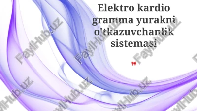 elektro kardio gramma yurakni o'tkazuvchanlik sistemasi — PPTX
